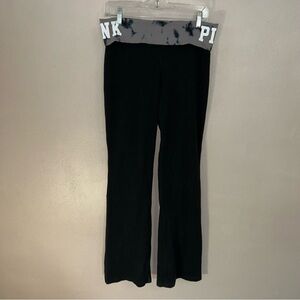 Victoria's Secret PINK y2k low rise gold over Black and Gray Yoga Pants